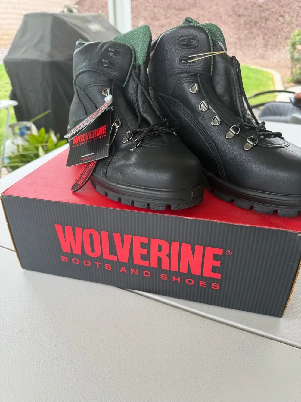 Wolverine Black Leather Men's Work Boots